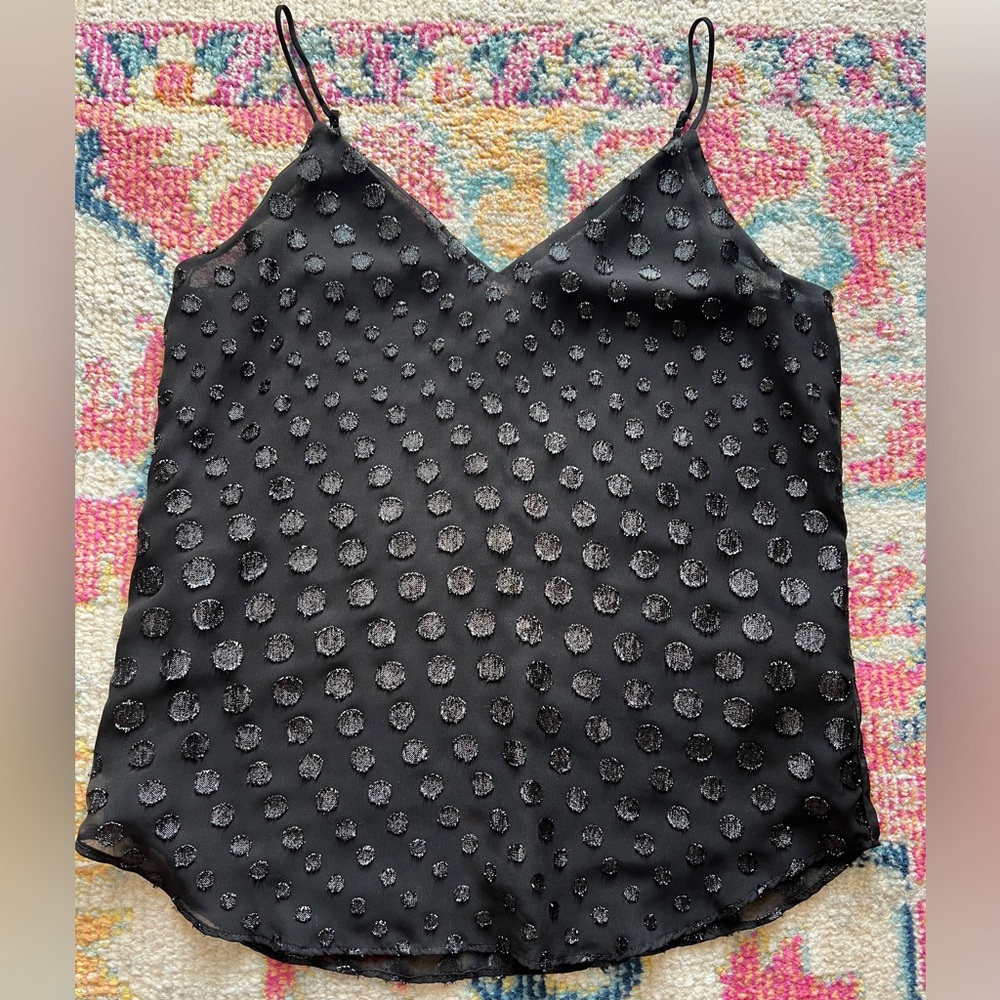 Express Metallic Dot Downtown Cami Black Small